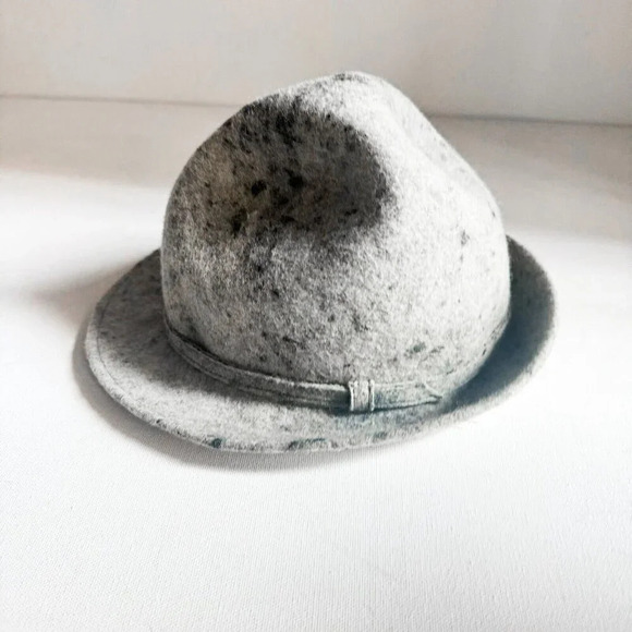 Anton Pichler Graz Grey Speckled Felt Wool Men's Fedora Hat 57cm - Picture 1 of 7